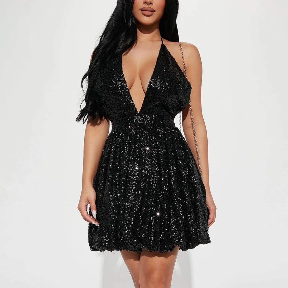 Fashion Nova Felt Cute Sequin Mini Dress